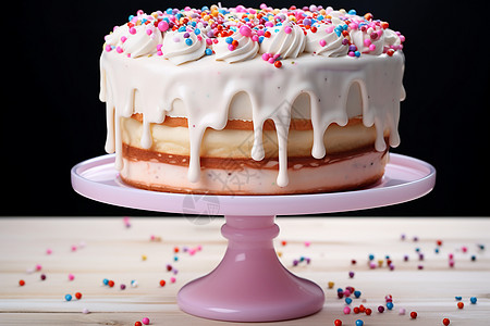 糖霜粉彩蛋糕图片