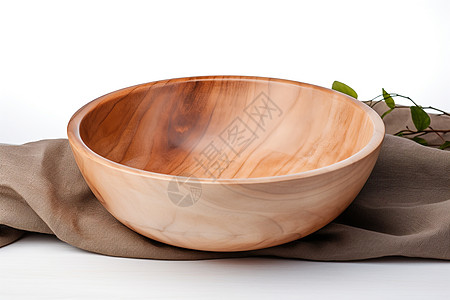 一只木制空碗图片