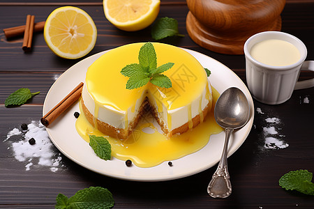 柠檬果酱蛋糕图片