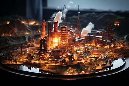 废物焚烧发电厂模型图片