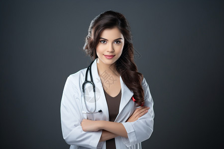 专业的女性医生背景图片