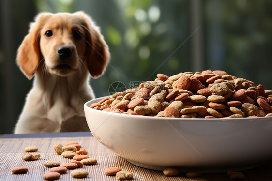 小狗享受美味的零食图片