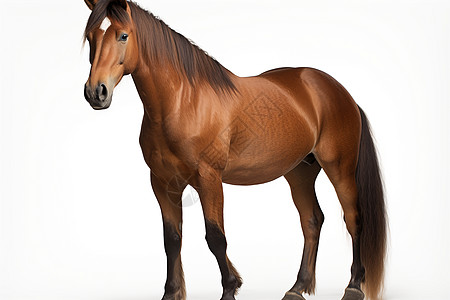 一匹站着的马背景图片