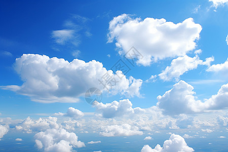 天空飘荡着洁白的云彩图片