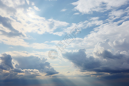 阳光穿透云层背景图片