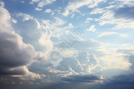 天空与云朵融为一体图片
