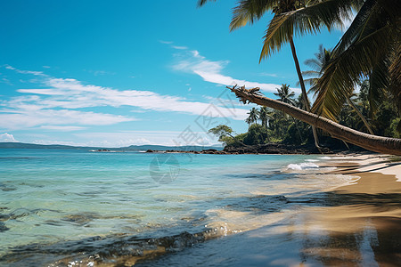 夏日椰树海景图片