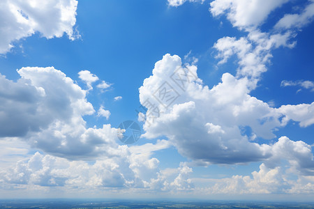 高空云层美丽的蓝天白云背景