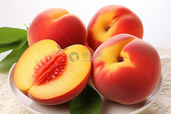 清新的桃子图片