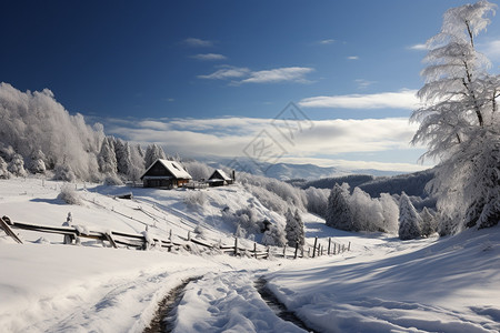 壮丽的冬日景观图片