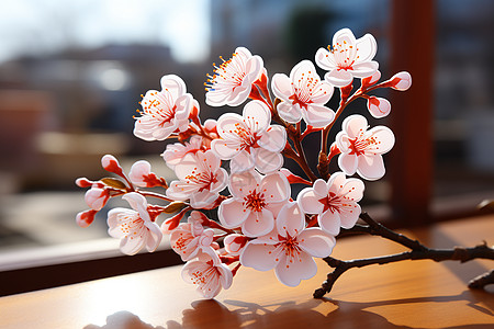 樱花林夏季户外盛开的美丽樱花花朵背景