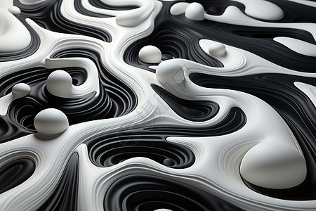 抽象创意的流动有机形状背景图片
