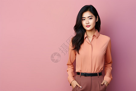 优雅的亚洲女商务人士图片