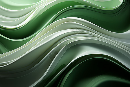 创意绿色波纹概念图图片