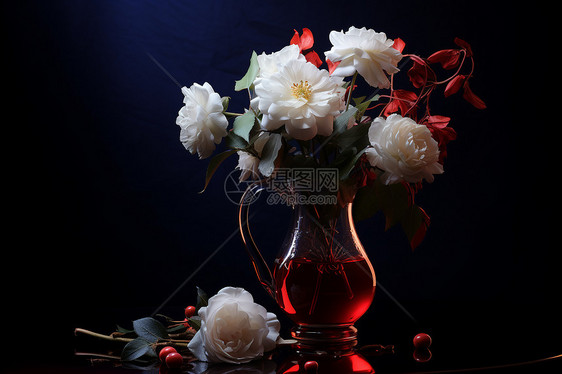 花瓶里的鲜花图片