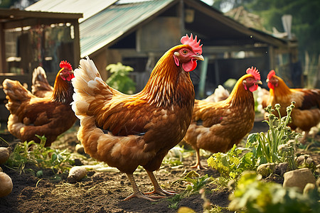 农业养殖的鸡舍图片