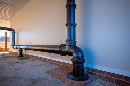 现代房屋中的供暖管道图片