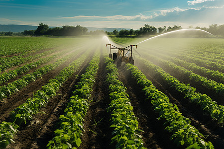 现代科技化农田灌溉系统背景