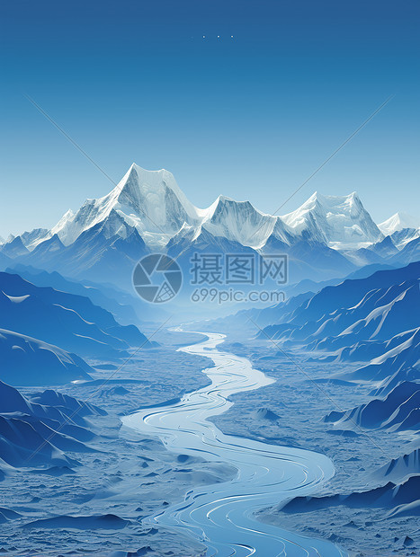 的西藏雪山景观图片