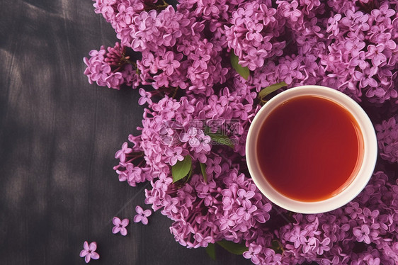 美味健康的丁香花茶图片