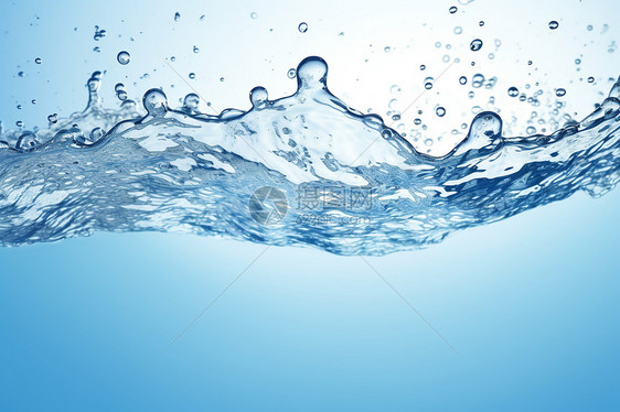 蓝色的清澈水面图片
