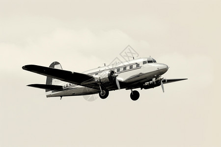 黑白照片上的飞机图片