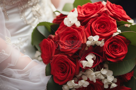 婚礼上的红玫瑰图片