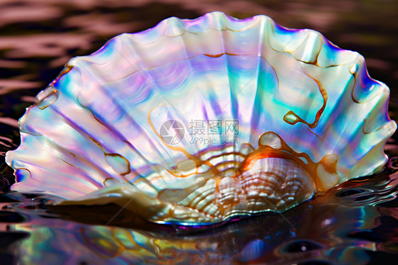 七彩璀璨的贝壳图片
