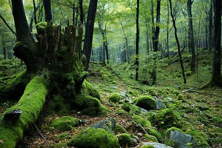 山林中的青苔图片