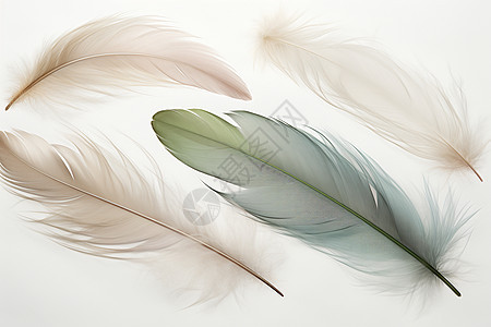 柔软蓬松的羽毛背景图片