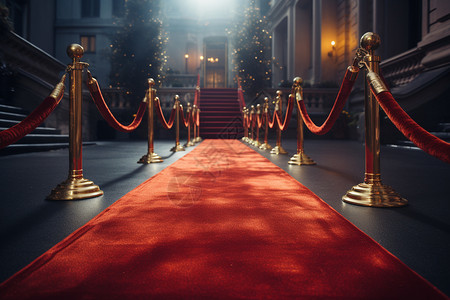 宫殿内的红色地毯图片