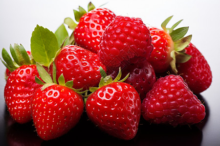 成熟的水果草莓背景图片
