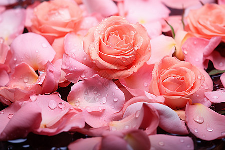 绽放的粉色花朵背景图片