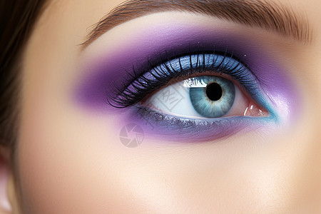 淡紫色眼妆背景图片