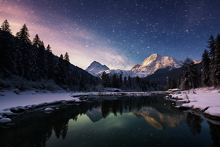 冬夜奥地利北部图片