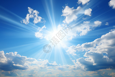 阳光透过云层照耀的云层设计图片