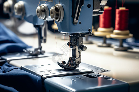 工厂里面的缝纫机设备背景图片