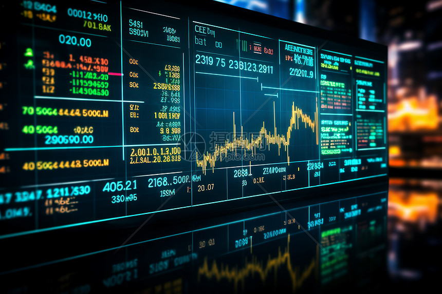 股票交易所展示的股票趋势图片素材-正版创意图片600501083-摄图网