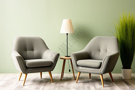 简约时尚的客厅沙发装饰背景图片