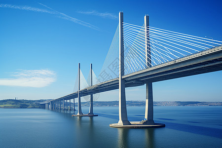 现代壮观的跨海大桥图片