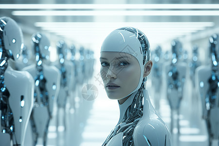 未来感人工智能机器人图片