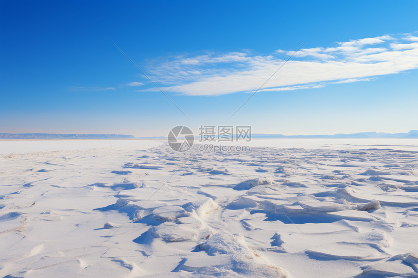 一望无际的雪地图片