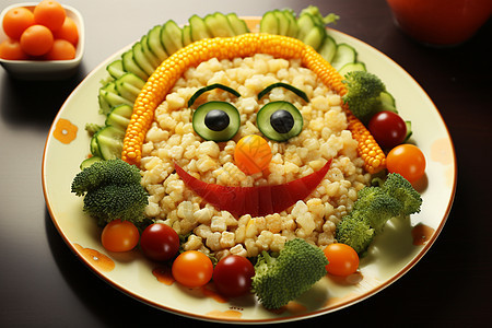 餐盘中的营养蔬果图片