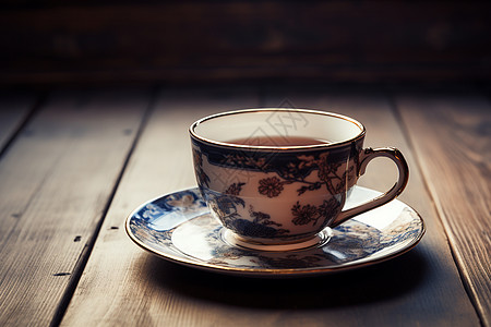 复古精美的茶杯背景图片