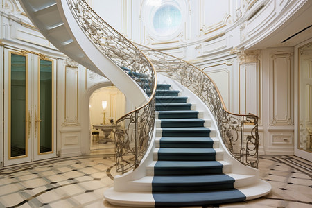 奢华豪华的楼梯背景图片