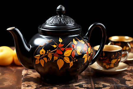 茶壶里的饮品茶水图片