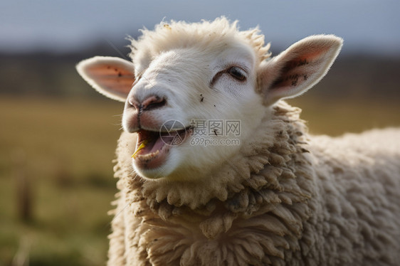 田地里的动物绵羊图片