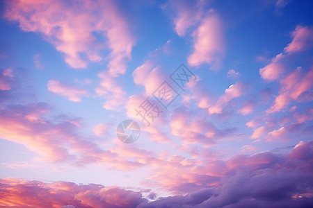 天空中绚烂的云层背景图片