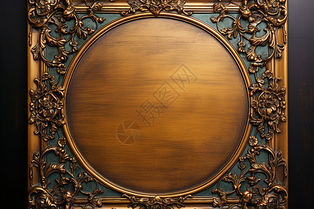 精美的木质相框装饰背景图片