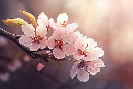 阳光下美丽的樱花图片